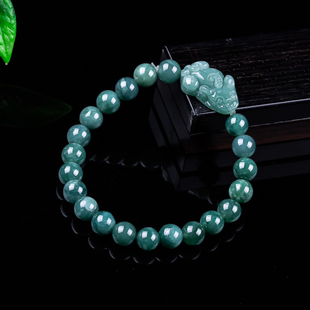 Jewelry & Watches Ltd - Natural Burmese Jadeite Pixiu Bracelet Vintage