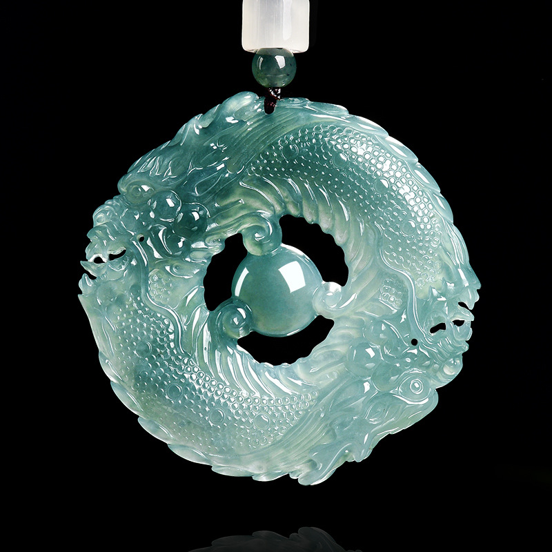 Jewelry & Watches Ltd - Natural Real Emerald Blue Water Jade
