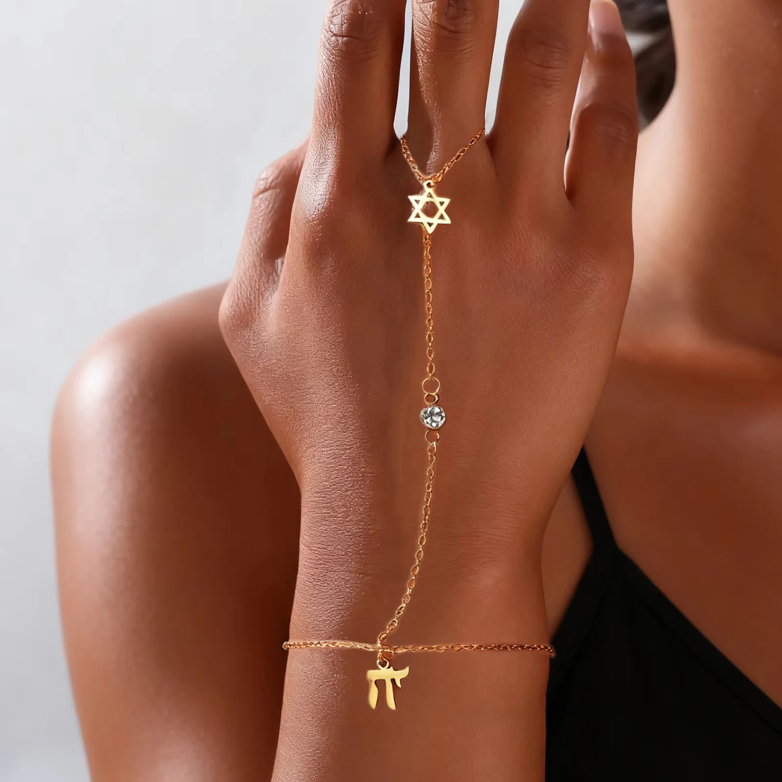 Jewelry & Watches Ltd - Jewish Star of David Hebrew Letter