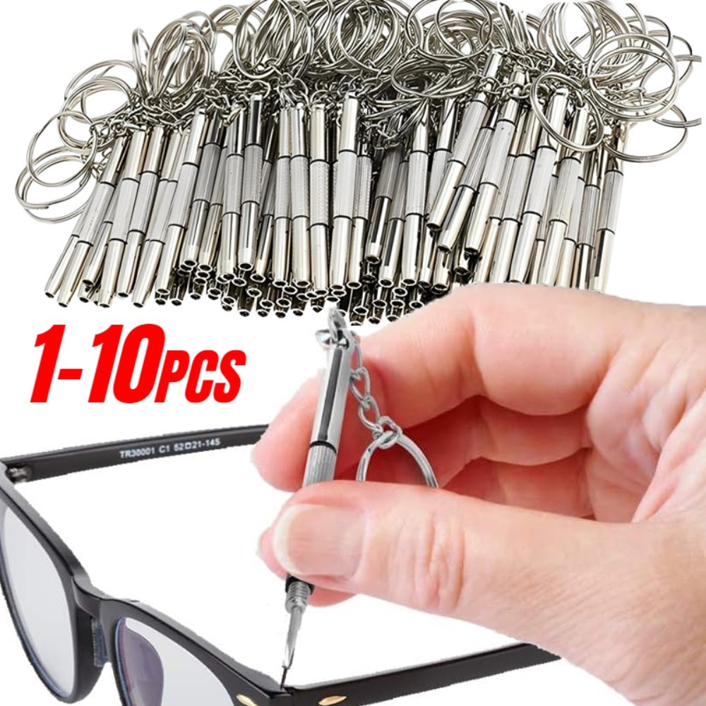 Watch Repair Tool Kit - 1/3/5/10 Portable Eyeglass Repair Screwdriver Keychain