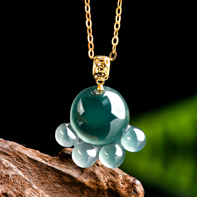 Jewelry & Watches Ltd - Natural Real Emerald Blue Water Jade