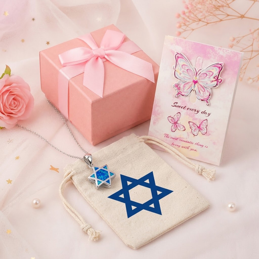 Jewelry & Watches Ltd - Star of David Opal Pendant Necklace