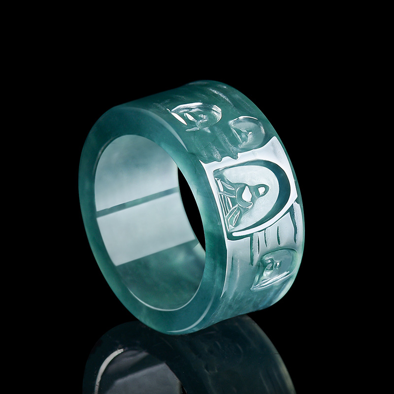 Jewelry & Watches Ltd - Natural Burmese Jadeite Buddha Ring Luxury