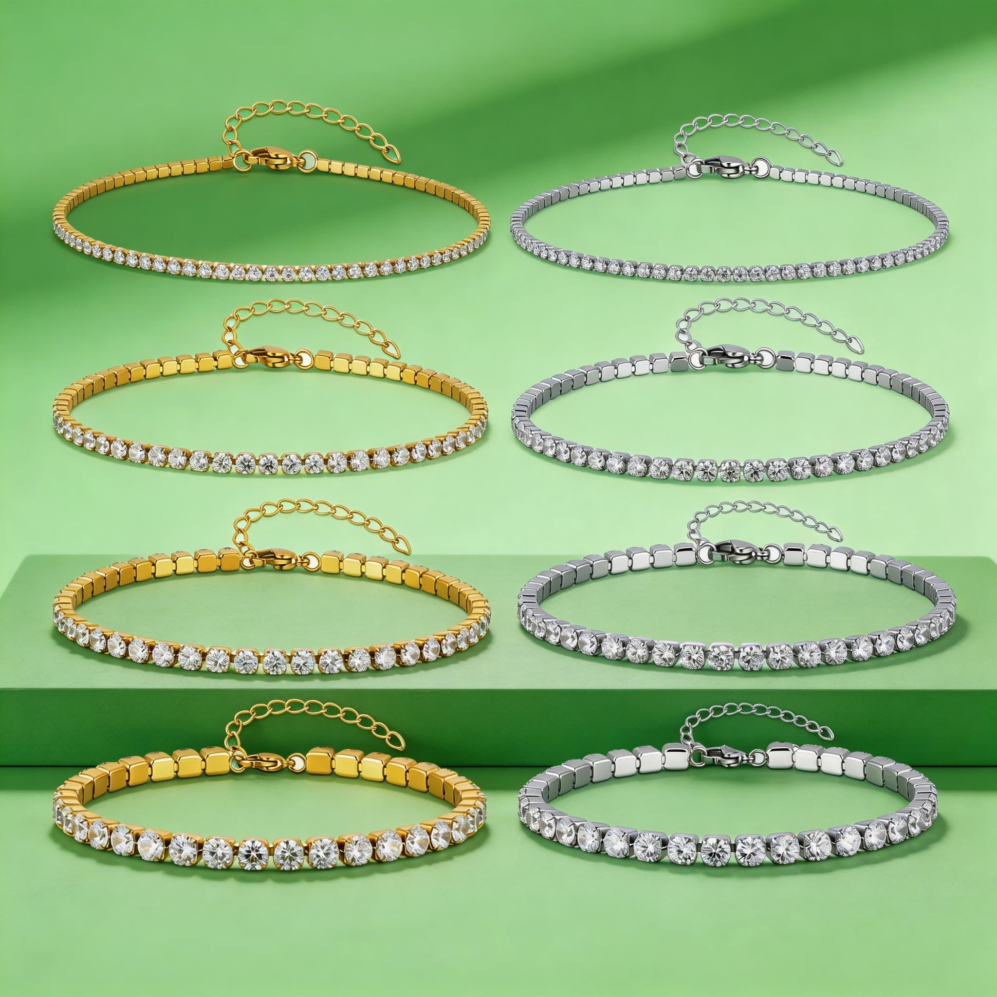 Jc Jewelry & Watches - 2/3/4/5MM Luxury Zircon Tennis Chain Anklet