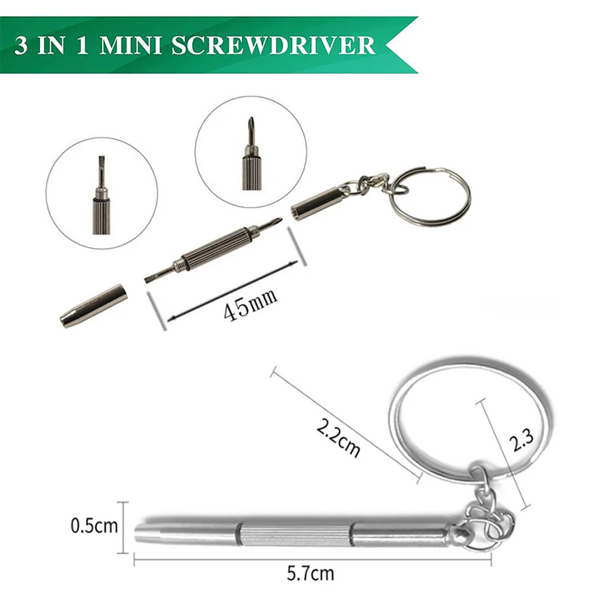 1/2PCS Precision 3 in1 Screwdr - Watch Repair Tool Kit recension och pris