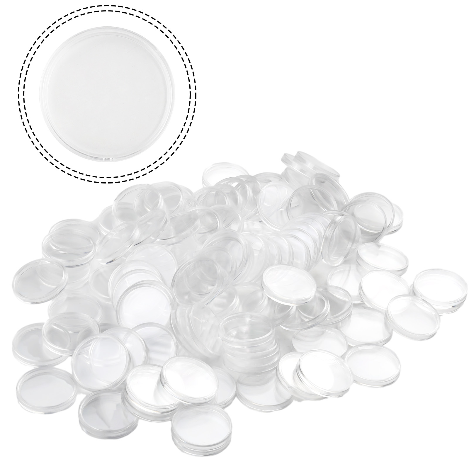 100 Clear Plastic Coin Capsule - Collectors Coins Jewelry & Watches Of Smithtown recension och pris