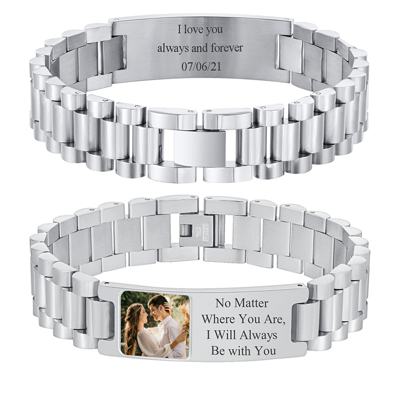 Custom Picture Text Bracelet W - Jewelry Type Watches recension och pris