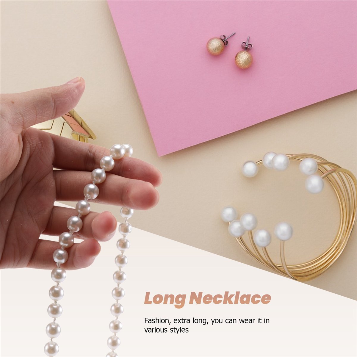 ABQR Faux Pearl Long Sweater C - Pearl Necklace recension och pris