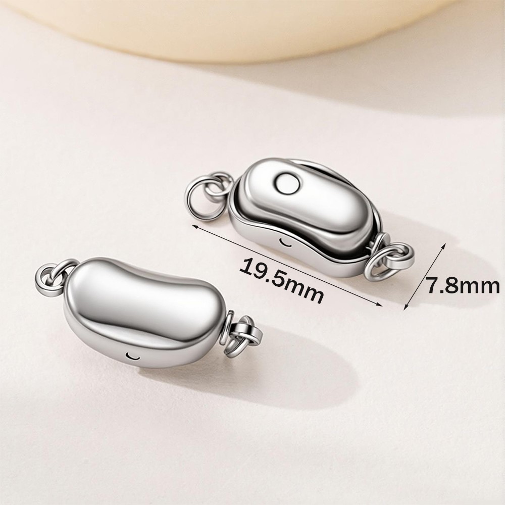 2pcs Stainless Steel Press Buc - Pearl Necklace recension och pris