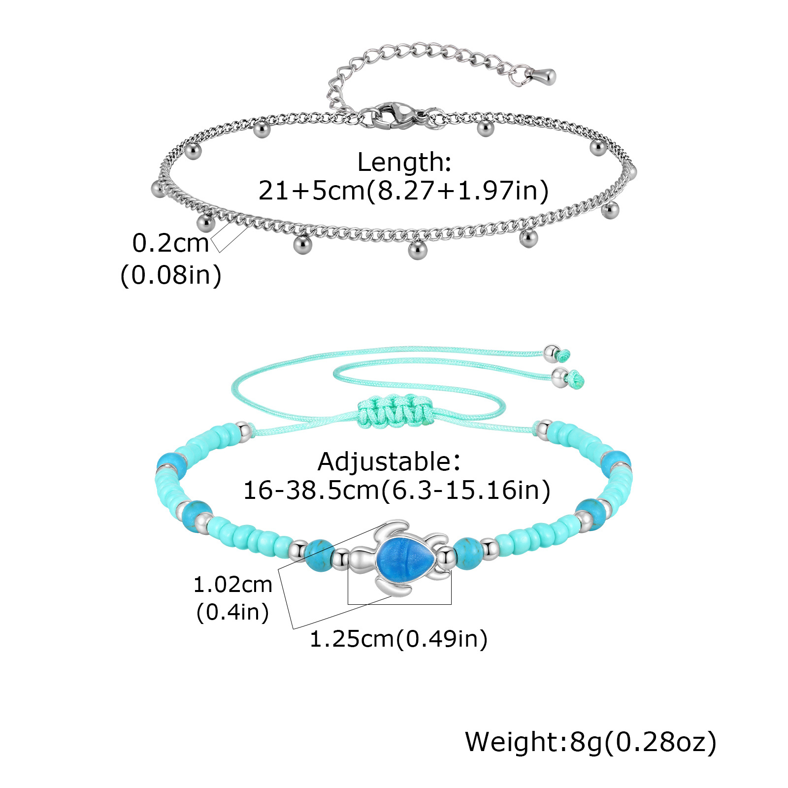 Anklet Set Stainless Steel Lay - Jc Jewelry & Watches recension och pris