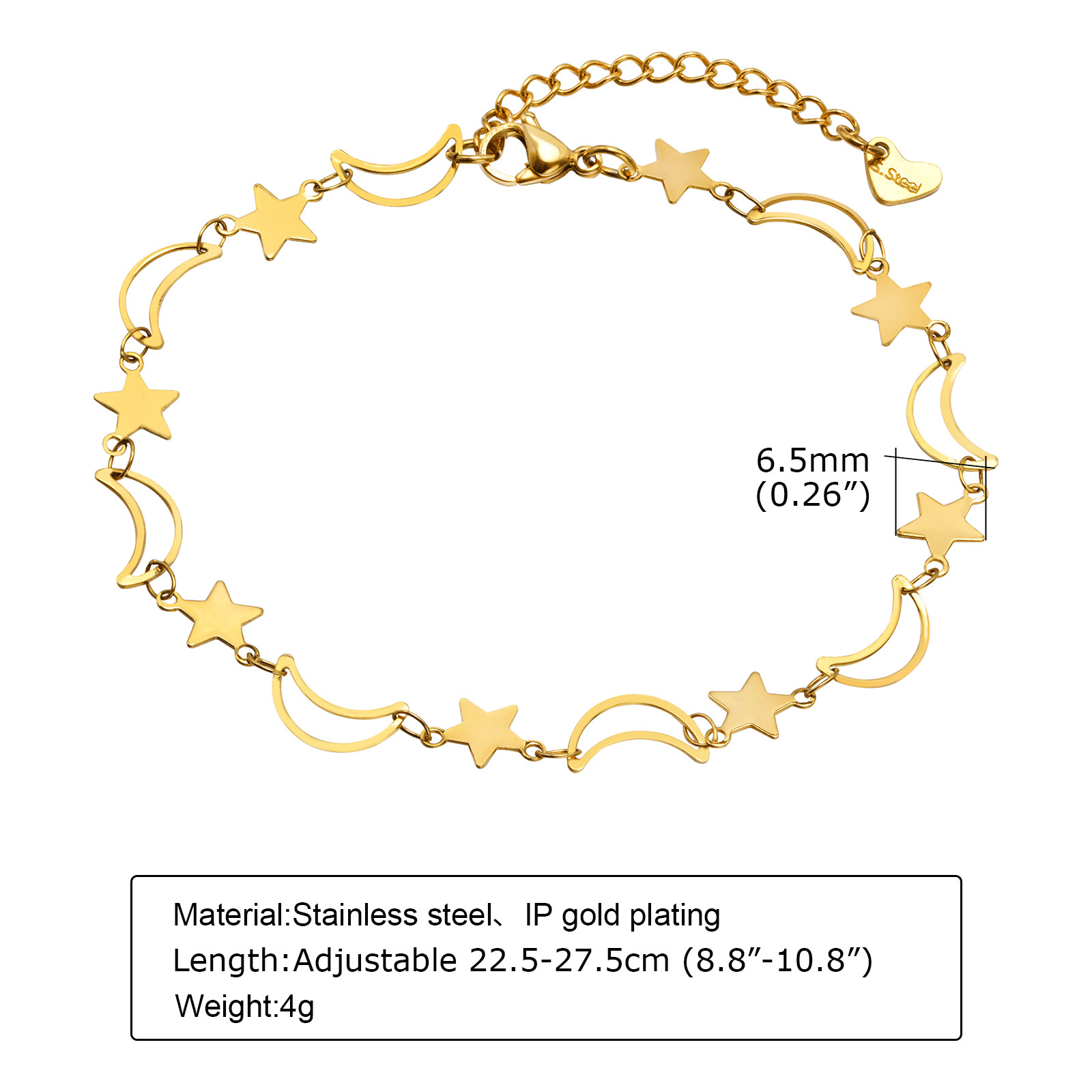Dainty Hollow Star Moon Anklet - Jc Jewelry & Watches Reviews recension och pris