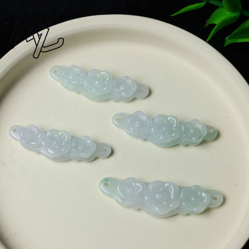 1pc Natural Jadeite Emerald Fl - Jewelry & Watches Ltd recension och pris