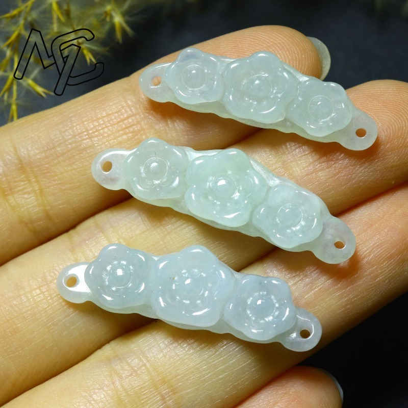 1pc Natural Jadeite Emerald Fl - Jewelry & Watches Ltd recension och pris