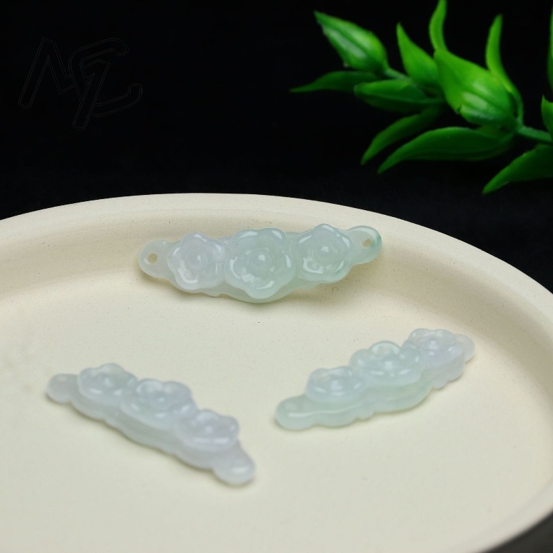 1pc Natural Jadeite Emerald Fl - Jewelry & Watches Ltd recension och pris