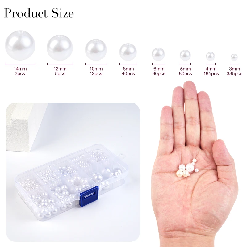 800pcs Artificial Faux Pearl R - Pearl Necklace recension och pris