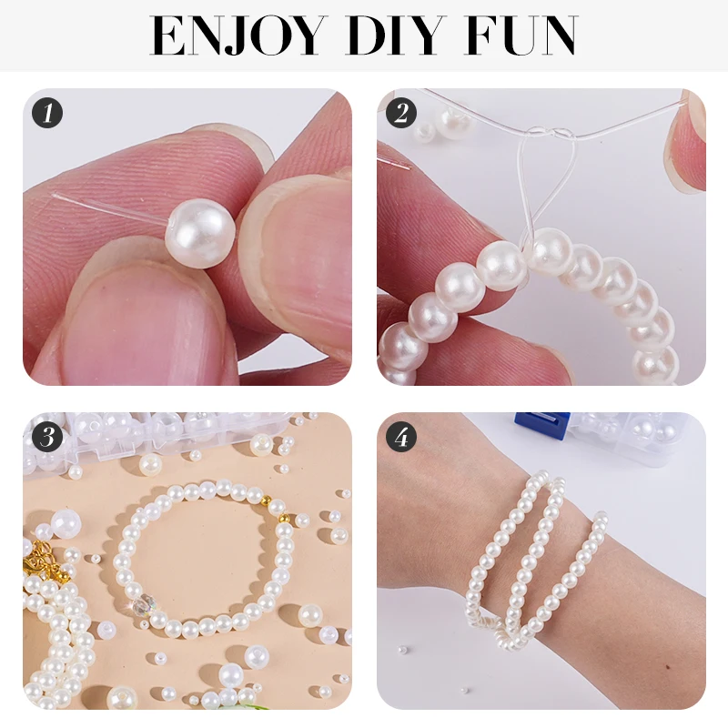800pcs Artificial Faux Pearl R - Pearl Necklace recension och pris
