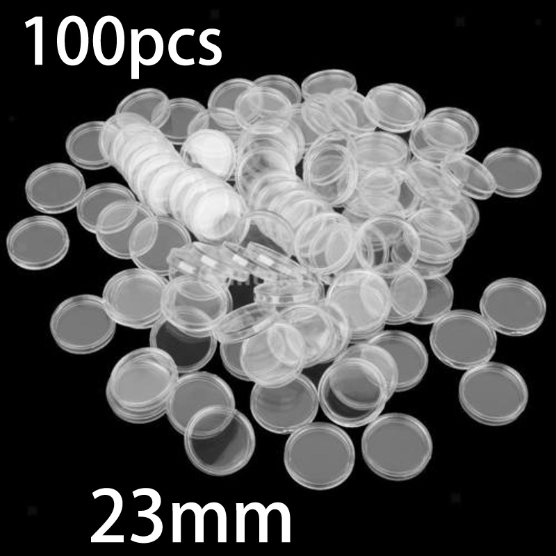 100 Pieces 23mm Clear Round Pl - Collectors Coins Jewelry & Watches Of Smithtown recension och pris
