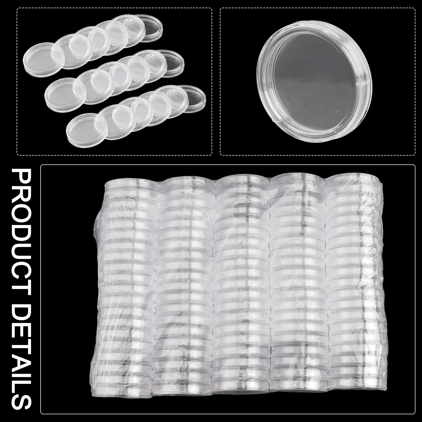 100 Pieces 23mm Clear Round Pl - Collectors Coins Jewelry & Watches Of Smithtown recension och pris