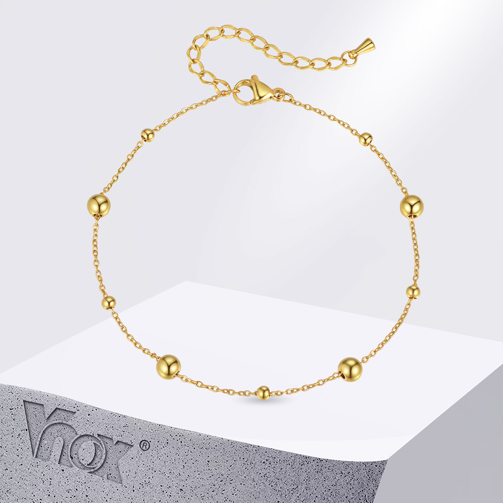Vnox Stainless Steel Small Bea - Jc Jewelry & Watches recension och pris