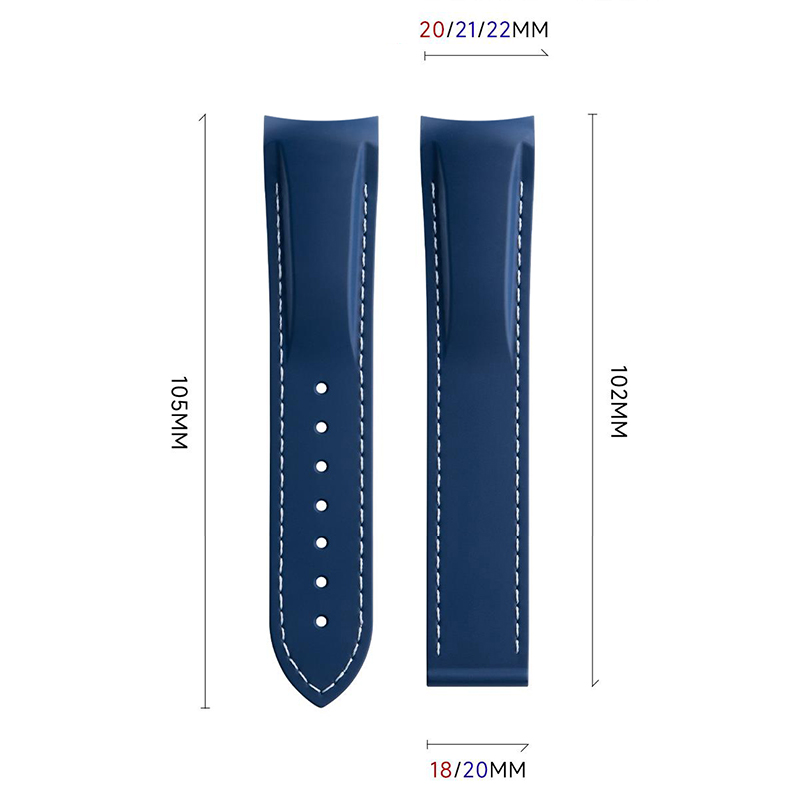 Curved End Rubber Silicone Wat - Omega Watch Speedmaster recension och pris