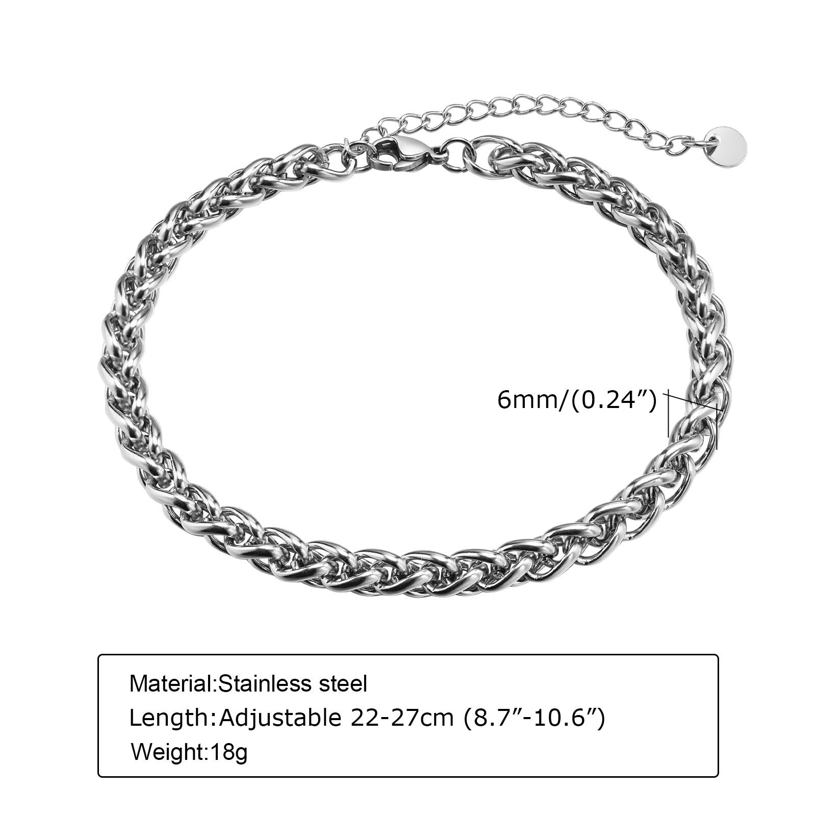 Vnox Cuban Chain Anklets for M - Jc Jewelry & Watches recension och pris