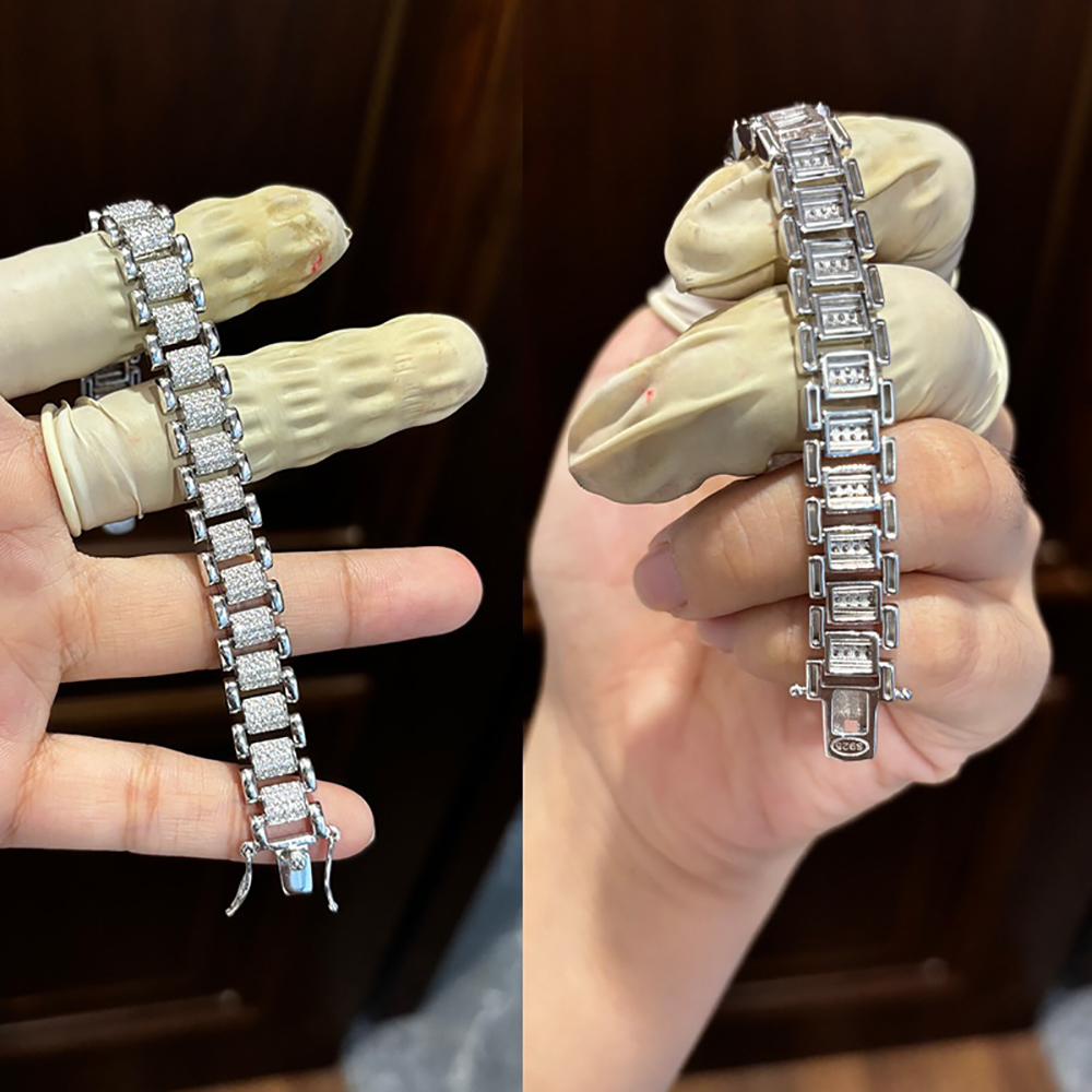 TEMGF Full Moissanite Bracelet - Fine Jewelry Watches Women recension och pris