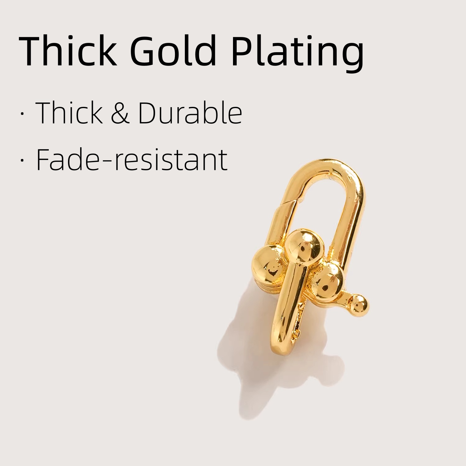 18K Gold Plated Press Clasp, D - Pearl Necklace recension och pris