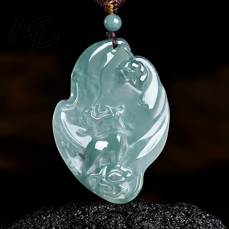 Real Natural Emerald Jade Blue - Jewelry & Watches Ltd recension och pris