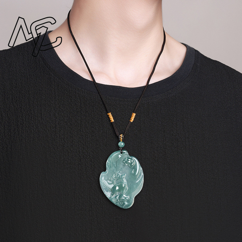 Real Natural Emerald Jade Blue - Jewelry & Watches Ltd recension och pris