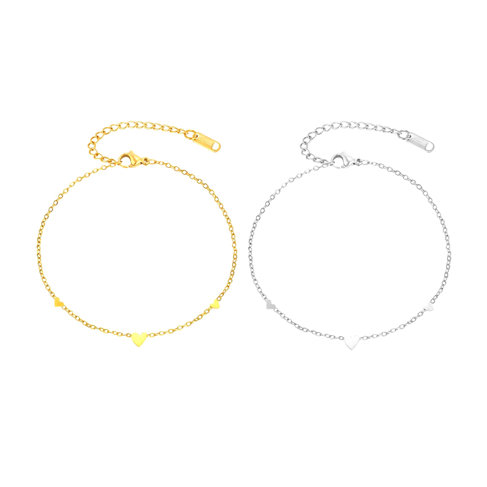Stainless Steel Heart Anklets  - Jc Jewelry & Watches recension och pris