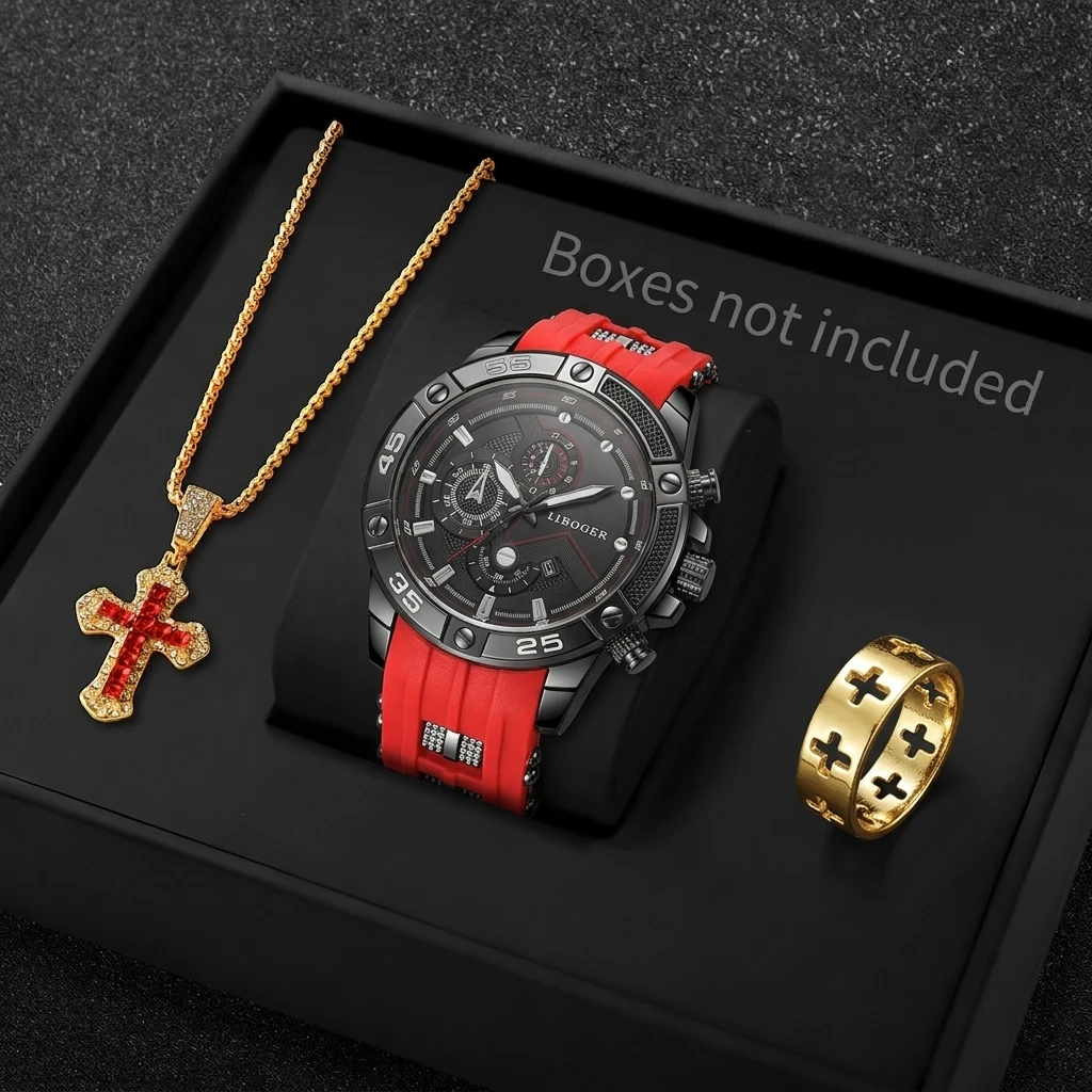 3PCS Fashion Male Sports Watch - Jewelry Type Watches recension och pris