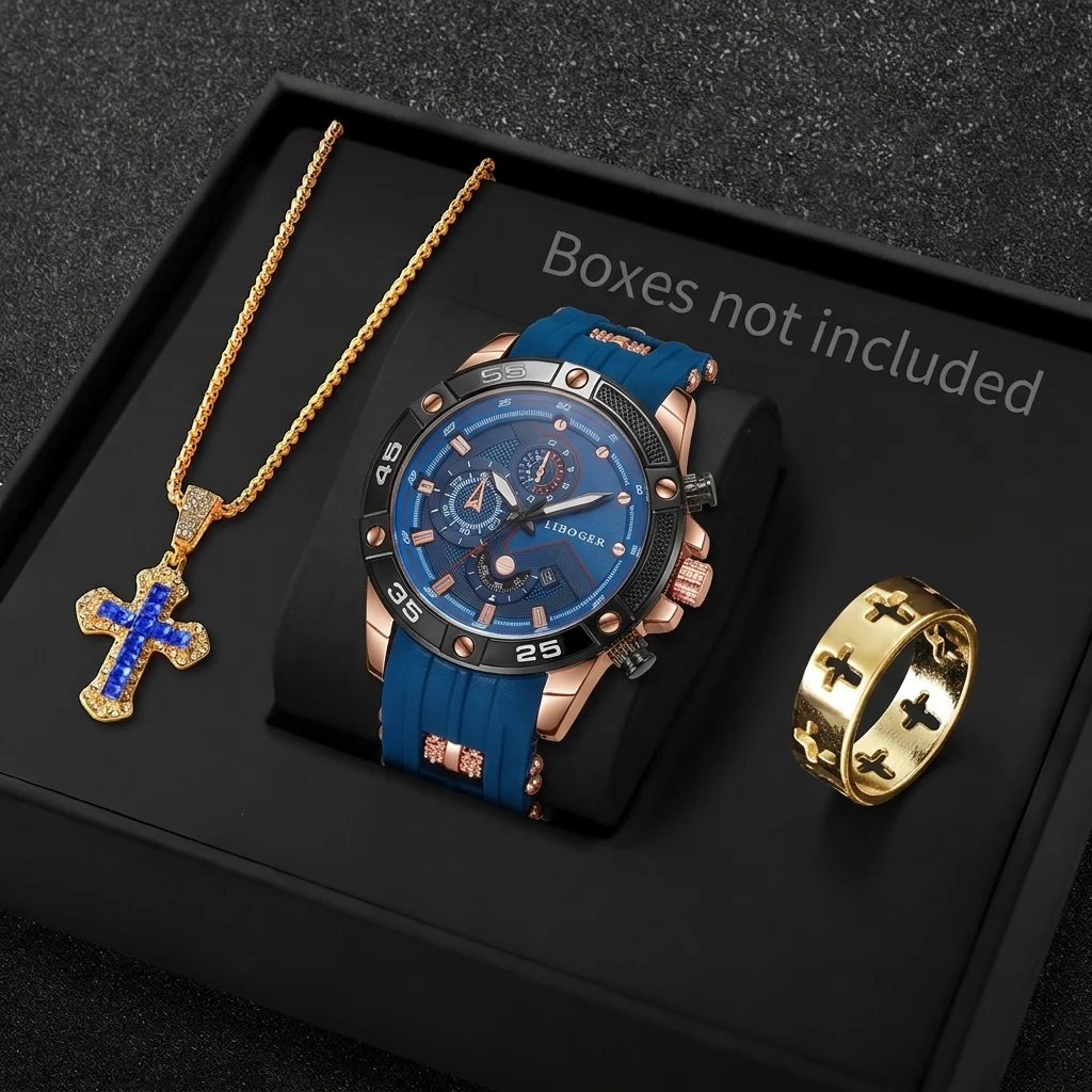 3PCS Fashion Male Sports Watch - Jewelry Type Watches recension och pris